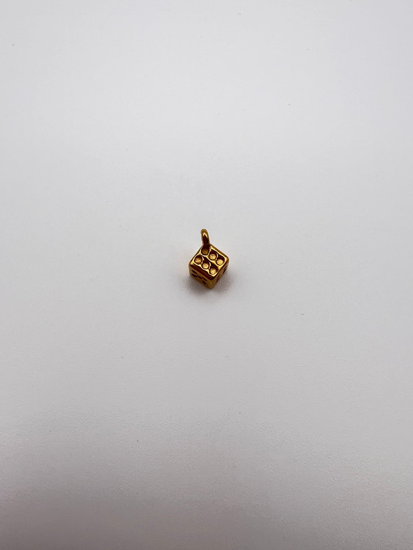 Small Gold Dice Charm