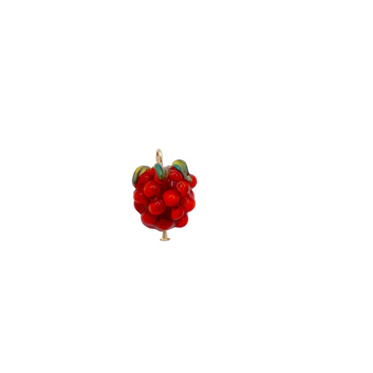 Red berry charm on a white background