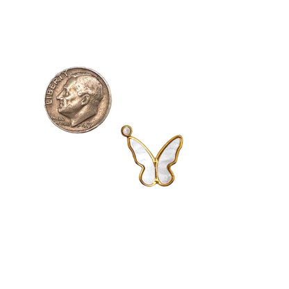 Gold butterfly charm 