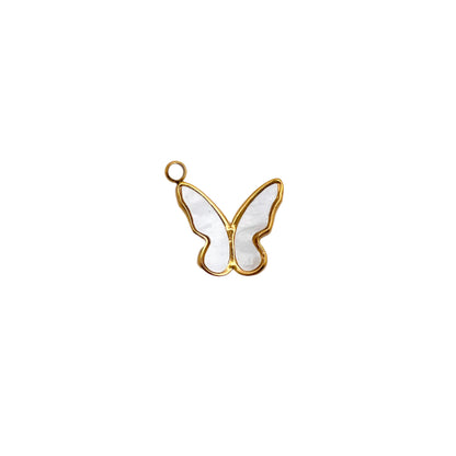 Butterfly-shaped pendant with gold outline 
