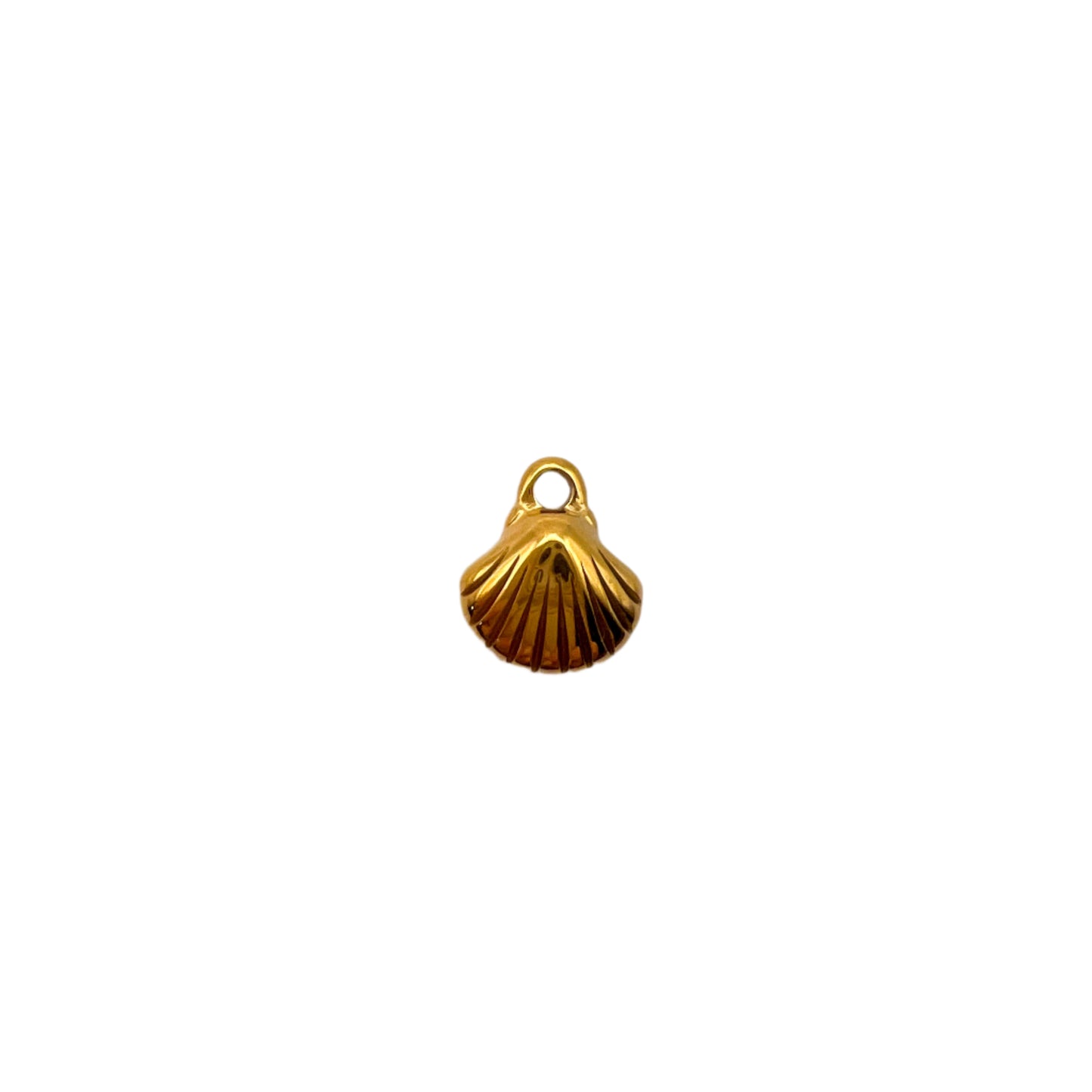 Gold shell pendant Charm