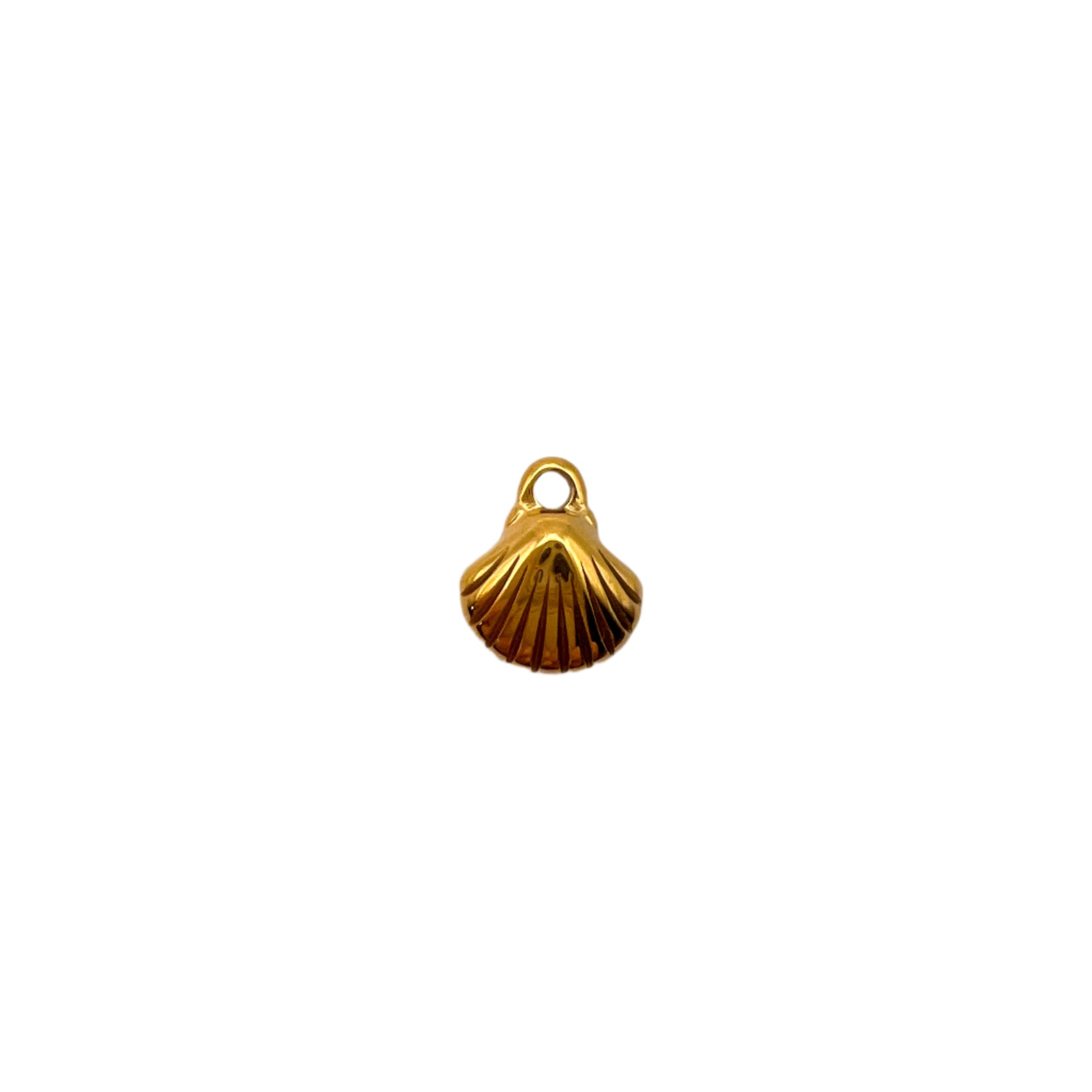 Gold shell pendant Charm