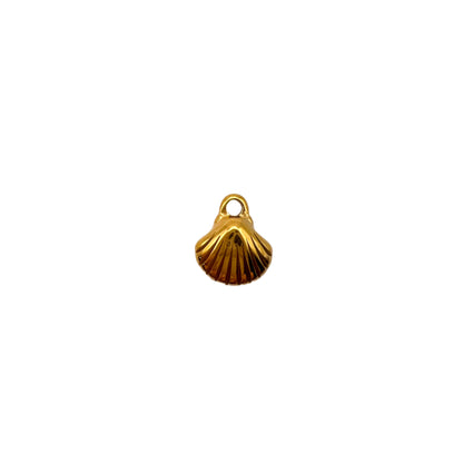 Gold shell pendant Charm