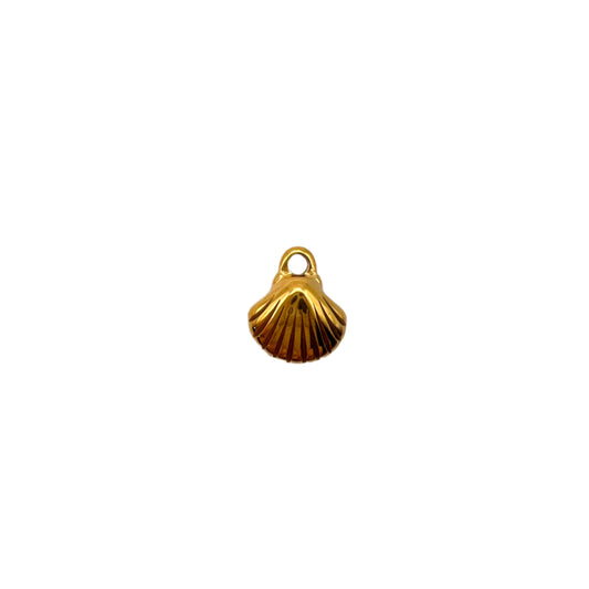 Gold shell pendant Charm