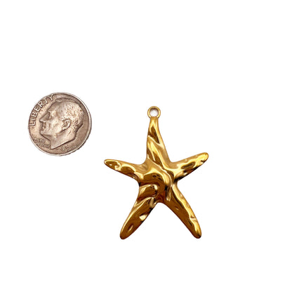 Gold Starfish Charm