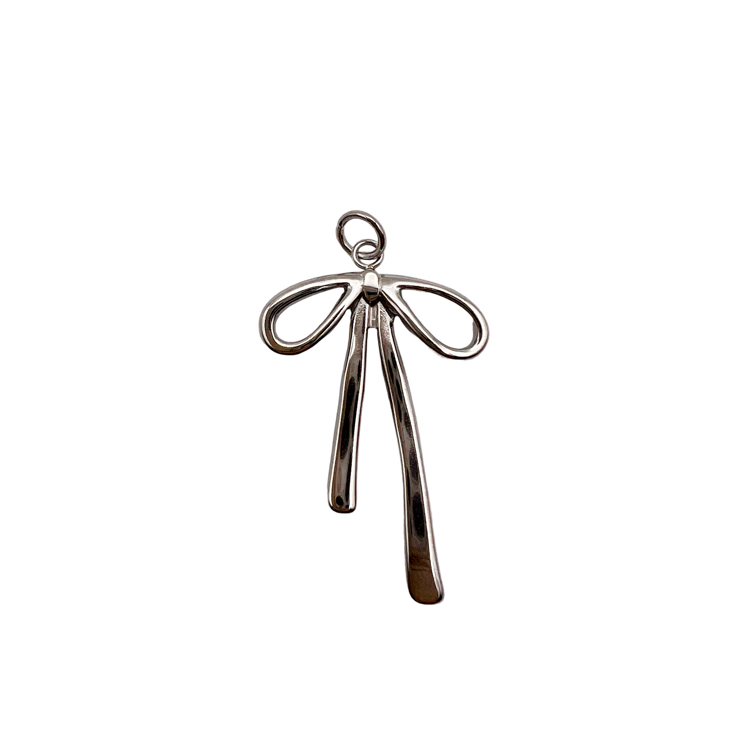 Silver Bow Charm