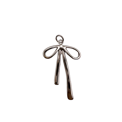 Silver Bow Charm