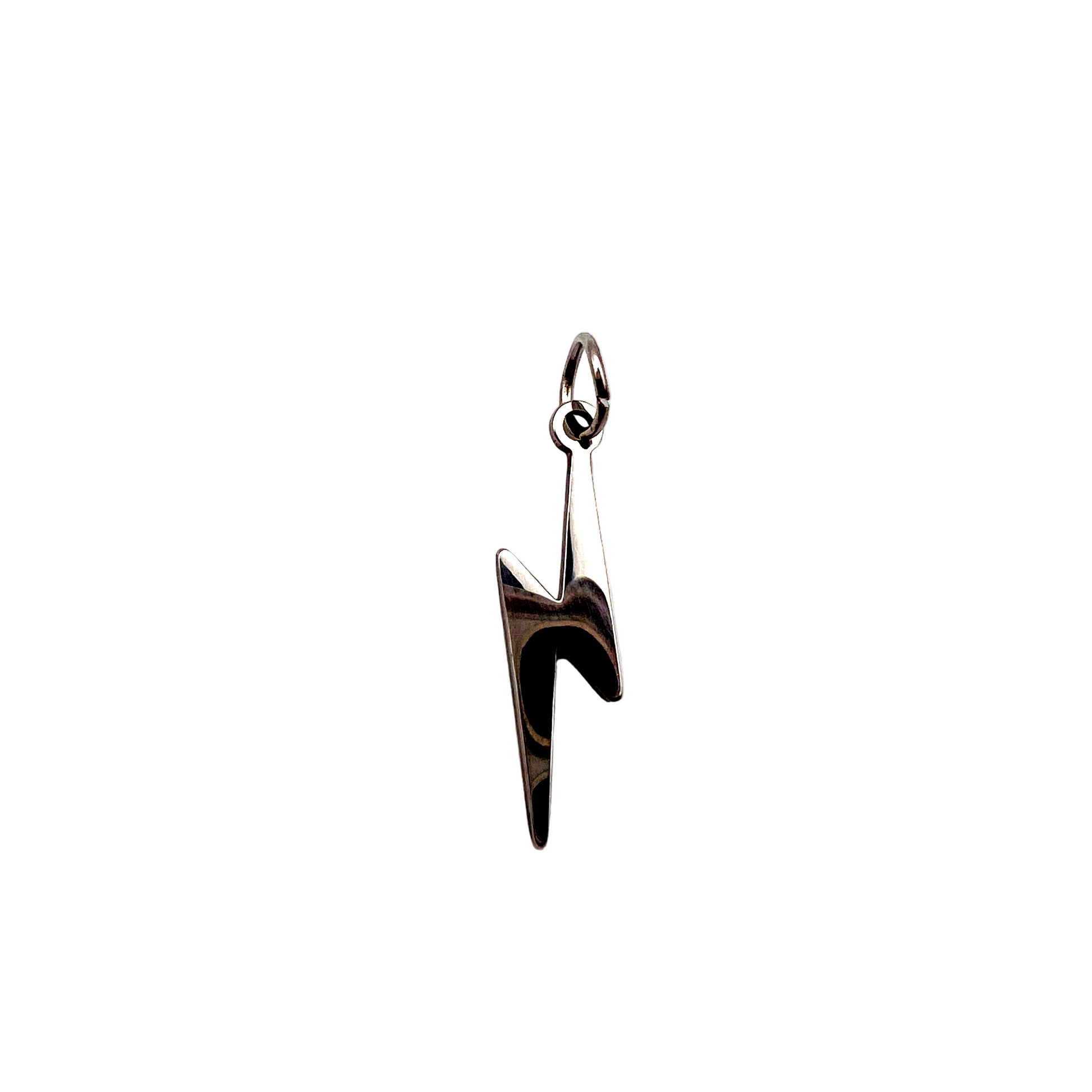 Lightning bolt pendant on a white background